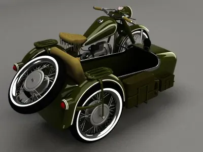 basket motorcycle 3D model