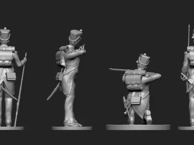 French Grande Armee Soldiers  3D print model