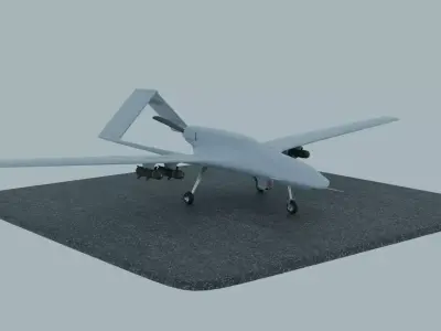Bayraktar tb 2 Created by Ukrainian designer Free 3D model