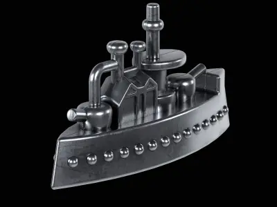 Monopoly Battleship Low-poly 3D model