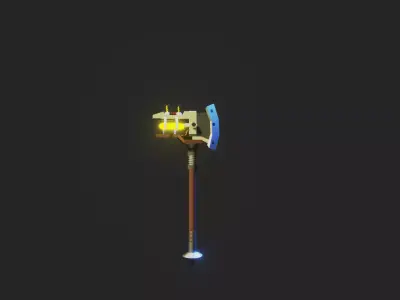 Axe Fortnite-Style Low-poly 3D model Low-poly 3D model