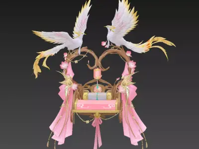 Phoenix Mount Low-poly 3D model