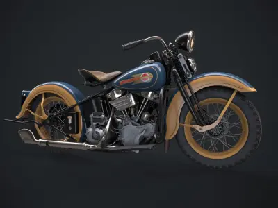 Motorcycle Low-poly 3D model get