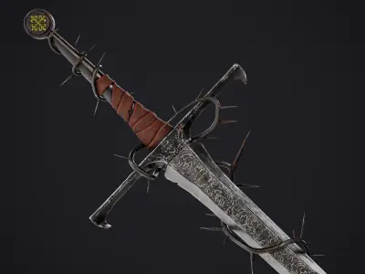 Lords of the Fallen Templar Sword  Low-poly 3D model
