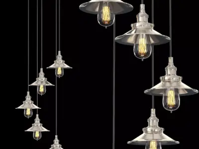 FACTORY FILAMENT REFLECTOR RECTANGULAR PENDANT 3D model purchase