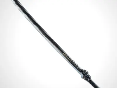 Dark Long Blade - Remake Low-poly 3D model