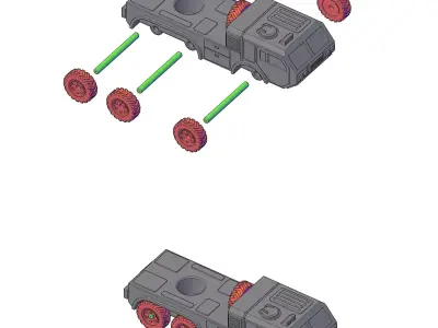 MISSILE TRUCK 3D print model
