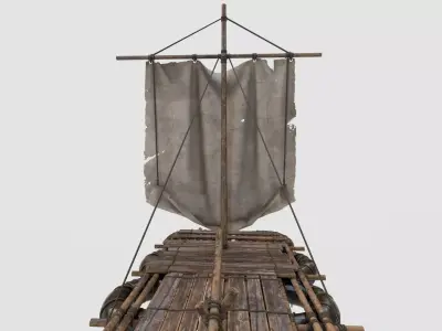 Survival Raft Ver 03 Low-poly 3D model