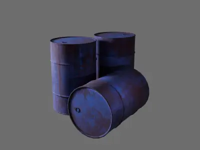 Old Rusty Metal Barrel - Game-Ready - Post-Apocalyptic Prop  PBR Low-poly 3D model