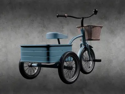 Traditional Tricycle 3D model