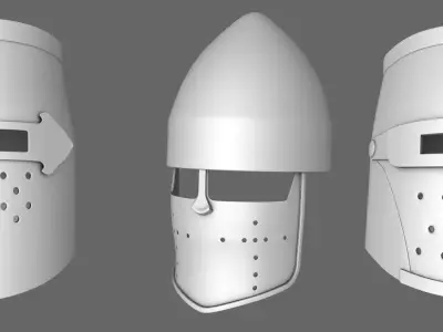 Skull or helmet of medieval knight Free 3D model