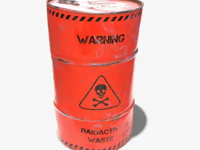 Damaged Crude Oil Barrel PBR Low-poly 3D model purchase
