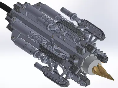 Inspection Drilling Crawling Robot  3D model