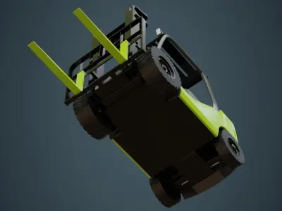 Forklift 1 Untextured 3D model