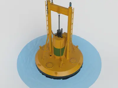 Wave Power Station 3D model