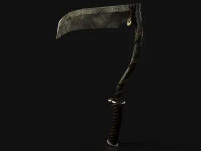 Witchs Hand Scythe Low-poly 3D model