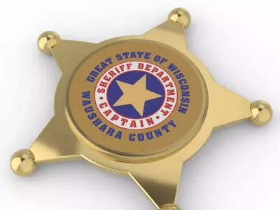 Sheriff badge 3D model buy