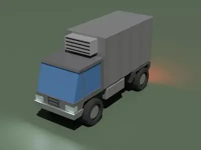 Low Poly Truck Low-poly 3D model