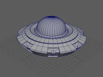 Alien Spaceship 3D Model Low-poly 3D model
