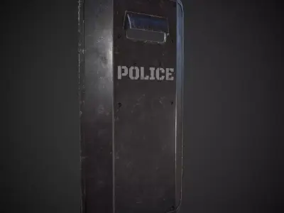 Riot Shield Low-poly 3D model purchase