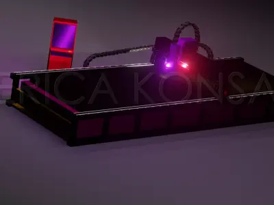 laser machine 3D model
