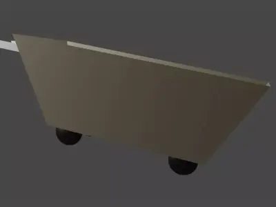 Cart with Wheelers 3D model