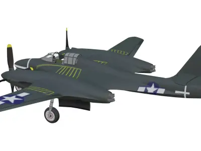 McDonnell XP-67 Low-poly 3D model purchase