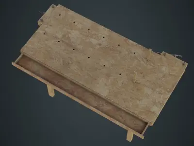 Workbench 1B Low-poly 3D model