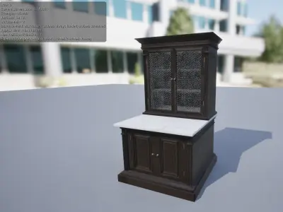 Vintage Cabinet Low-poly 3D model