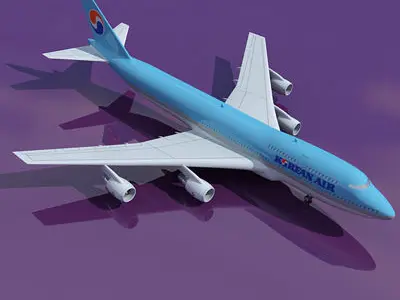 Korean Air Boeing 747 3D model