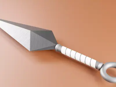 kunai Knife Low-poly 3D model buy