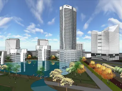 Sketchup Office building Q5 3D model
