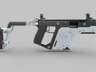 Vector Gun Low-poly 3D model purchase