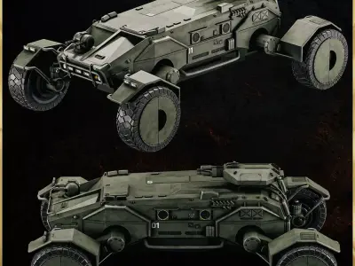 Scorpion Truck - 3D ASSET - Game Ready - 3D Art Low-poly 3D model