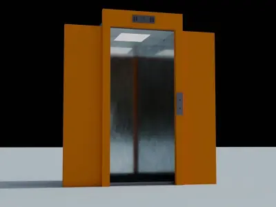 Simple elevator Low-poly 3D model