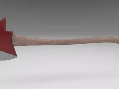 Red Axe Free low-poly 3D model