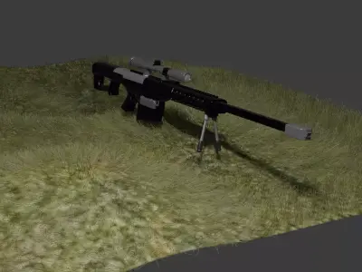 Free Mid Poly sniper rifle Free 3D model