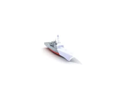 Stealth Destroyer model pack Low-poly 3D model