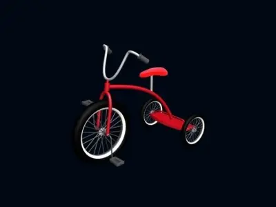 tricycle Low-poly 3D model get