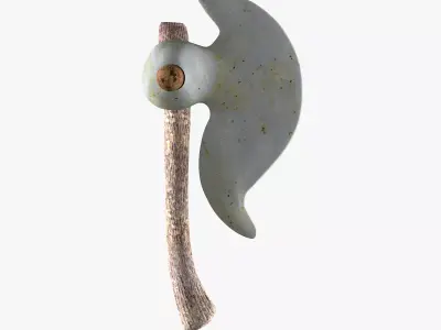 War Axe Low-poly 3D model get