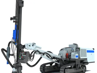 Mining Drill Rig Equipment Collection  3D Model Pack