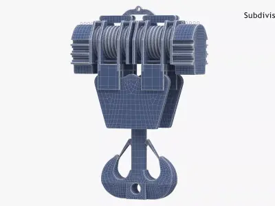 Liebherr LR Crane Hook Block 01 3D model
