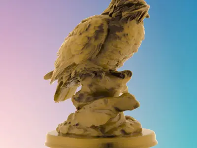 eagle 3D MODEL STL FILE FOR CNC ROUTER LASER 3D print model