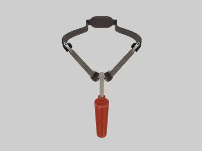 Hand Crafted Slingshot Low-poly 3D model