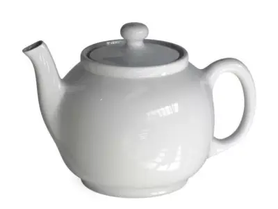 Classic White Porcelain Teapot 3D model