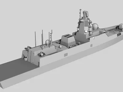 FFG Admiral Gorshkov class Project 22350 Low-poly 3D model