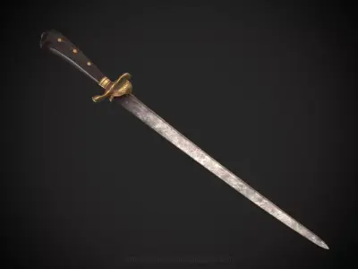Eastern European Short Sword Low-poly 3D model