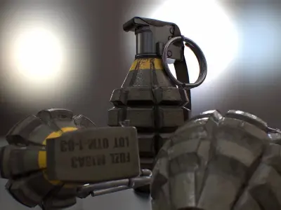 Hand Grenade MK2 3D Model 3D model