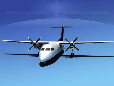 DeHavilland DHC-8-Q300 Air Canada 3D model