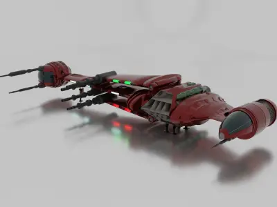 B-wing spaceship 3D model